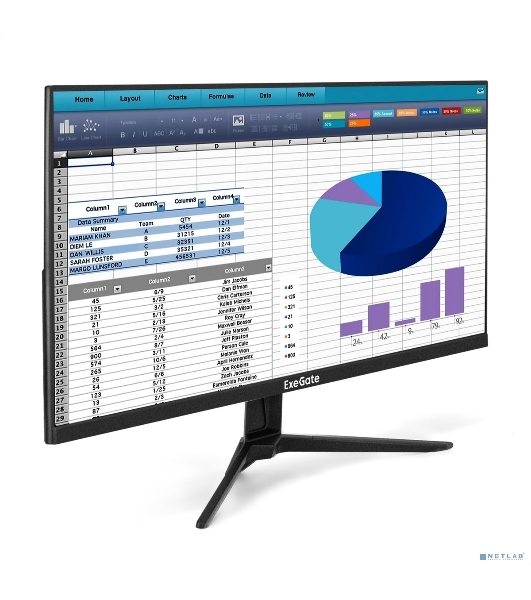 Монитор с аудио 27' 100 Гц ExeGate SuperView EH2700CA (IPS LED Grade A+, FHD, 1920x1080@100Гц, 16:9, 250cd/m2, 1300:1, 178°/178°, 3-5ms, Speakers, D-Sub, HDMI, DisplayPort, audio-out, Flicker-free, FreeSync, Low Blue Light, кабель HDMI 1.5м, VESA, регулировка наклона (tilt), черный)