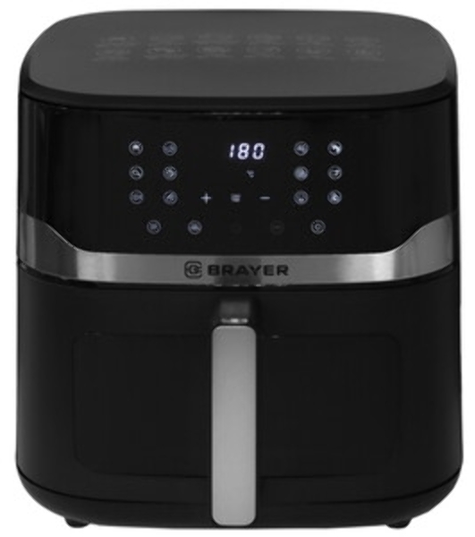 Аэрогриль Brayer BR2040 черный, 1800 Вт, 10 л, сенсор, 12 программ
