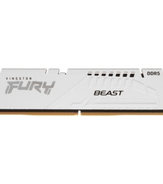 Оперативная память Kingston Fury Beast, DDR5, 32Gb (1x32GB), 5200MHz, CL40, DIMM, радиатор, белый