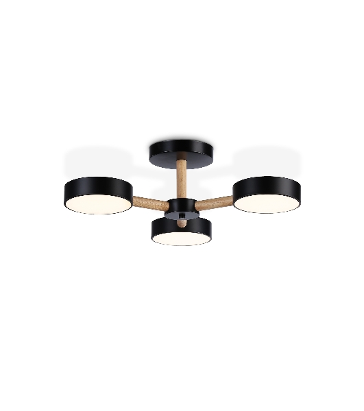 Светильник Ambrella light FL4823/3 BK черный 3000K-6400K 40W D580*160 (ПДУ ИК)