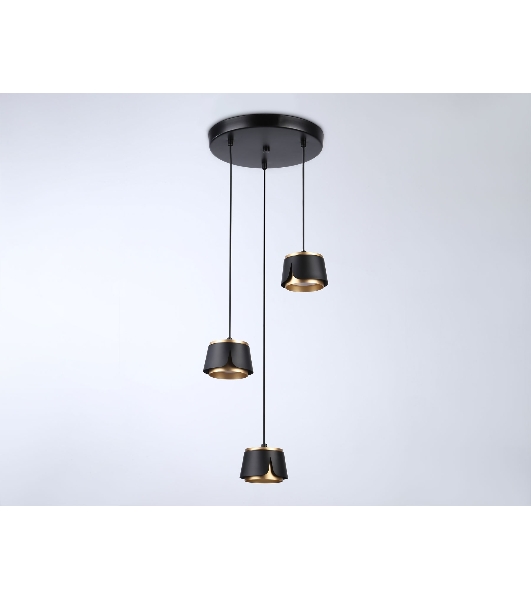 Светильник Ambrella light TN71252/3 BK/GD черный/золото GX53/3 D250*1090