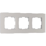 Рамка на 3 поста Senso (дымчатый, стекло soft-touch) W0033117, фото 1