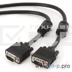 Кабель Gembird/Cablexpert CC-PPVGA-5M-B, Кабель VGA Premium , 15M/15M, 5.0м,черный,тройной экран, феррит.кольца , фото2