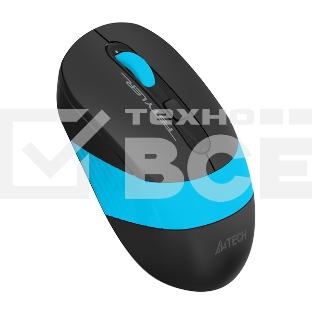 Мышь беспроводная A4Tech Fstyler FG10 черный/синий, 2000 dpi, радиоканал, USB, кнопки - 4