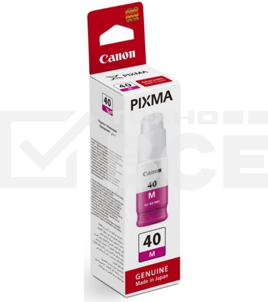Контейнер с чернилами Canon GI-40 M пурпурный (7700 стр.) для СНПЧ Pixma G5040/G6040