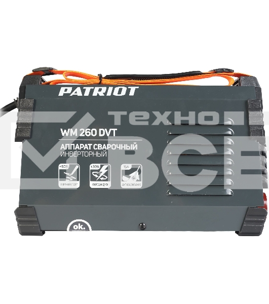 Сварочный аппарат Patriot WM260DVT инвертор MMA/TL/vrd 12.5кВт