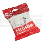 Розетка 1-местная СП с/з 16А белая с защ. штор. с 2 USB 2,1А EKF Минск, фото6