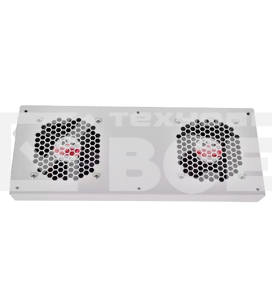 Вентиляторный модуль Rem R-FAN, 48V, 45х432х195 мм (ВхШхГ), вентиляторов: 2, 86 дБ, поток: 300 м3/ч, для шкафов ШТК, ШРН, ШТВ, цвет: серый