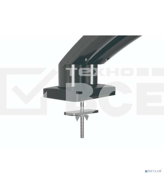Настольное крепление Wize WDA2-32 для двух мониторов 14'-32', газовая пружина, VESA 75x75, 100x100, черный