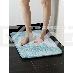 Коврик для ванной Еврогарант Pietra, 50х80 см, аквамарин, память формы, фото 1