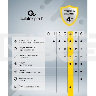 Сетевой фильтр Cablexpert Tower TWR-9-U4-W-2, 9р, 16А, 4хUSB, 3.1А, 2м, ур.защиты 4+, белый, коробка