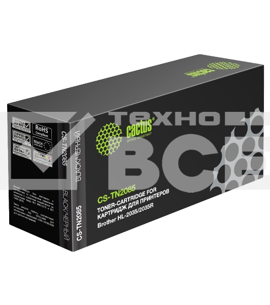 Картридж лазерный Cactus CS-TN2085 черный (1500 стр.) для Brother HL-2035R