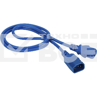 Шнур питания Lanmaster LAN-PP13/14-1.5-BL C13-С14 проводник.:3x0.75мм2 1.5м 250В 10А синий