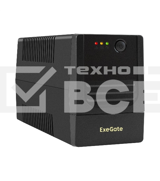 Источник бесперебойного питания ExeGate Power NB-450.LED.AVR.2SH (450VA/270W, LED, AVR, 2*Schuko, батарея 12V 4.5Ah, черный)