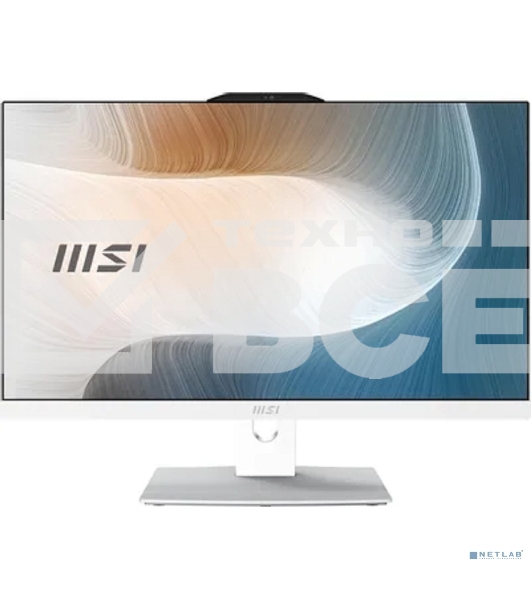 Моноблок MSI Modern AM242P 1M-1022XRU 23.8'(1920x1080 IPS)/Intel Core 5 120U(1.4Ghz)/16Gb/512PCISSDGb/noDVD/Int:Intel® Graphics/Cam/BT/WiFi/-/war 1y/4.65kg/белый/DOS + Wireless KB+M (9S6-AE0722-2201)