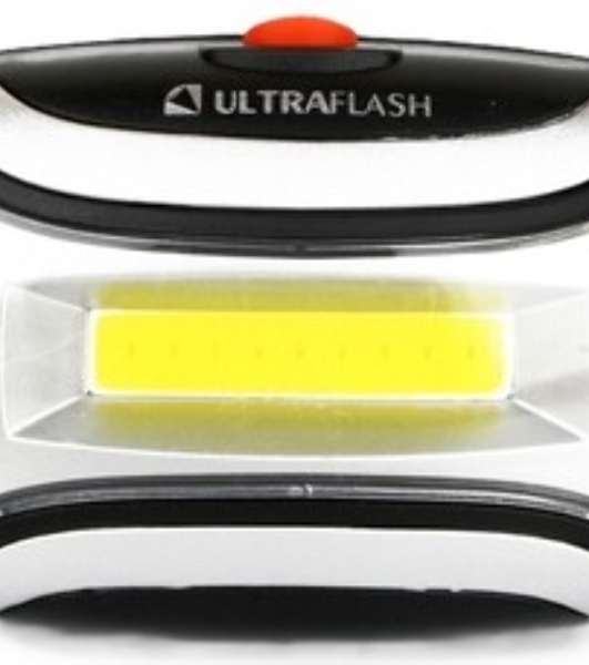 Фонарь налобный LED 5380 (3Вт COB LED 3 режима черн. пласт. пакет) Ultraflash 12870