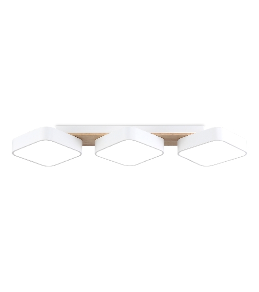 Светильник Ambrella light FL4877/3 WH/WD белый/дерево 54W 3000-6000K 680*200*70 (без ПДУ)