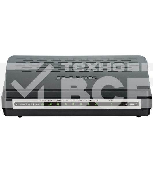 Маршрутизатор беспроводной D-Link DVG-N5402SP/1S/C1A 10/100BASE-TX черный