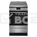 Плита электрическая Hansa FCCX58225 серебристый, конфорок 4 шт, духовка 65 л, 50 см x 85 см x 60 см, фото 1