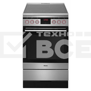 Плита электрическая Hansa FCCX58225 серебристый, конфорок 4 шт, духовка 65 л, 50 см x 85 см x 60 см
