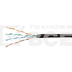 Кабель SkyNet Light UTP outdoor 4x2x0,46, медный, FLUKE TEST, кат.5e, однож., 100 м, box, черный, фото 1