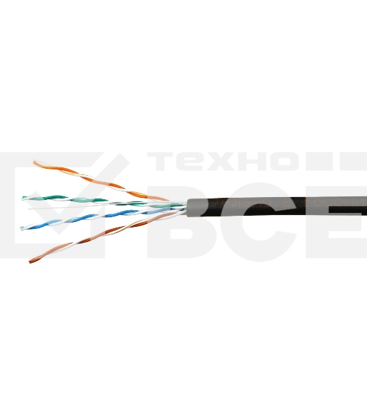 Кабель SkyNet Light UTP outdoor 4x2x0,46, медный, FLUKE TEST, кат.5e, однож., 100 м, box, черный