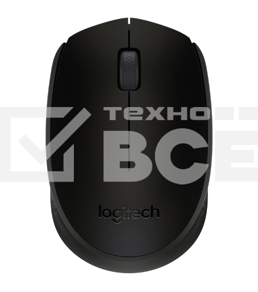 Мышь беспроводная Logitech B170 черный, 1000 dpi, радиоканал, USB, кнопки - 3