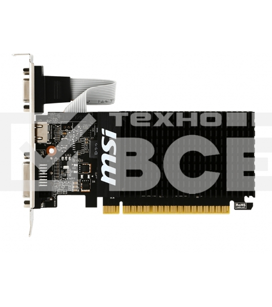 Видеокарта MSI PCI-E GT 710 2GD3H LP nVidia GeForce GT 710 2048Mb 64bit DDR3 954/1600 DVIx1/HDMIx1/CRTx1/HDCP Ret low profile