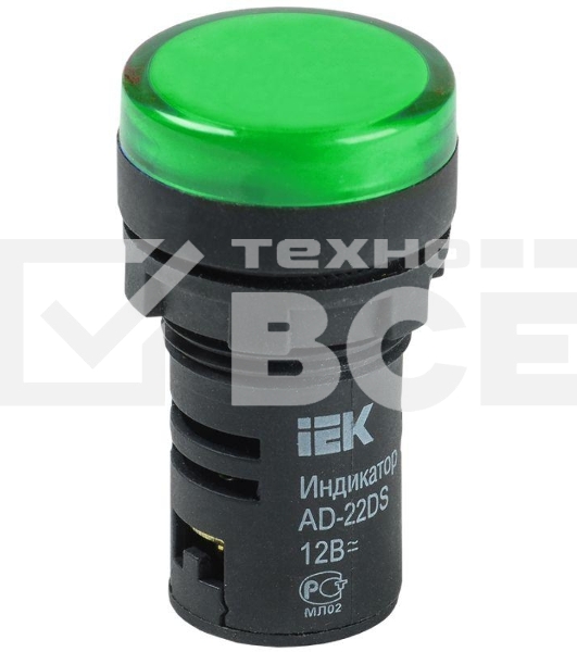 Арматура светосигнальная AD-22DS 230В зел. ИЭК BLS10-ADDS-230-K06