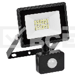 Прожектор Iek LPDO602-30-65-K02 СДО 06-30Д светодиодный черный с датчиком движения IP54 6500K, фото 1
