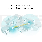 Система TP-Link Mesh AX3000 Whole Home Wi-Fi System, Wi-Fi 6, 2402Mbps (4 streams) at 5GHz and 574Mbps (2 streams) at 2.4GHz, 2 Gigabit ports of each unit, support OFDMA, MU-MIMO, 802.11k/v/r seamless roaming, support WPA3, HomecareTM system, easy setup a, фото5