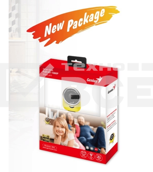 Интернет-камера Genius QCam 6000 красная (Red) new package