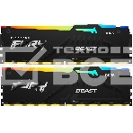Оперативная память Kingston Fury Beast, DDR5, 32GB (2x16GB), 5200MHz, CL40, с радиаторами, RGB, черный, фото4