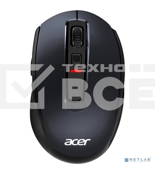 Мышь беспроводная Acer OMR070 черный, 1600 dpi, радиоканал, Bluetooth, USB, кнопки - 6