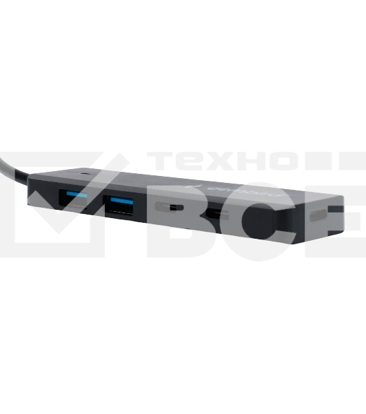 Разветвитель USB3.1 Gembird UHB-C425, 2xUSB, 2xType-C, с доп.питанием (порт Type-C), кабель Type-C 19см
