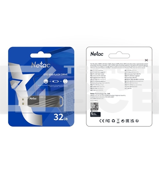 Флеш диск Netac US11 32GB USB3.0+TypeC Dual Flash Drive