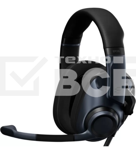 Игровая гарнитура EPOS H6 PRO Closed чёрная (Sennheiser, mini jack 3.5 мм, PC / Soft phone, PS4, Xbox One, Nintendo Switch, Mac OSX, PS5, Xbox Series X)