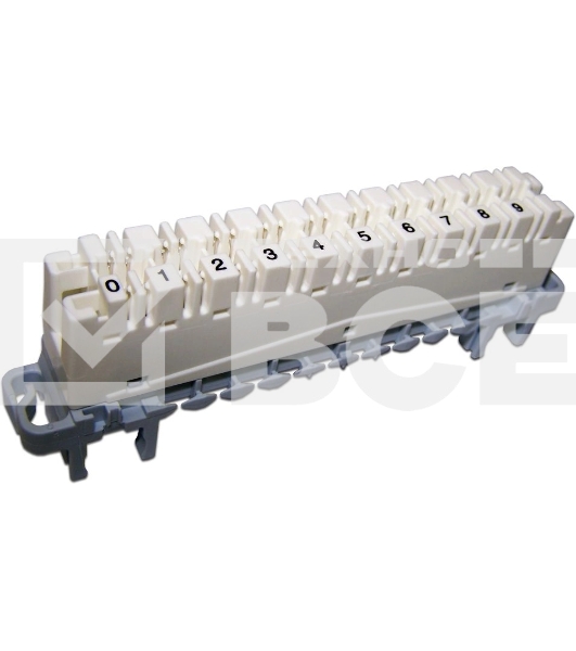 Плинт Lanmaster TWT-LSA10P-DIS-5E 10 пар LSA-PROFIL размык. ABS пластик