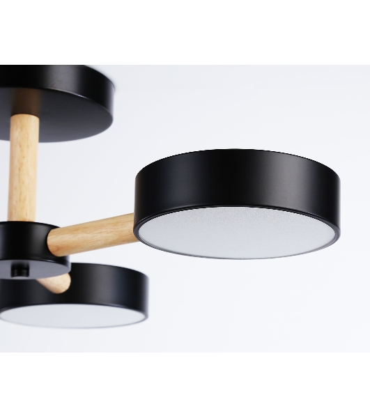 Светильник Ambrella light FL4823/3 BK черный 3000K-6400K 40W D580*160 (ПДУ ИК)