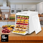 Сушилка для овощей и фруктов Kitfort КТ-1909 9под. 700Вт белый, фото3