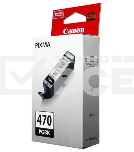 Картридж струйный Canon PGI-470PGBK (0375C001), пигментный черный, 15 мл, до 300 стр. A4, для Pixma iP7240/ MG5440/MG5740/MG6340/MG6840/MG7740/ TS5040/TS6040/TS8040/TS9040 (PGI-470 PGBK / PGI-470 BK)