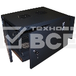 Шкаф настенный Lanmaster Next TWT-CBWNM-6U-6X6-BK 6U 550x600мм пер.дв.металл съемные бок.пан. 60кг черный, фото 1