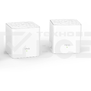 МаршрутизаторTenda nova MW3 (2 роутера) АС1200 Двухдиапазонная Wi-Fi Mesh система, 2 порта fast ethernet RJ45