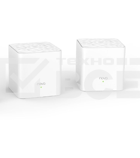 МаршрутизаторTenda nova MW3 (2 роутера) АС1200 Двухдиапазонная Wi-Fi Mesh система, 2 порта fast ethernet RJ45