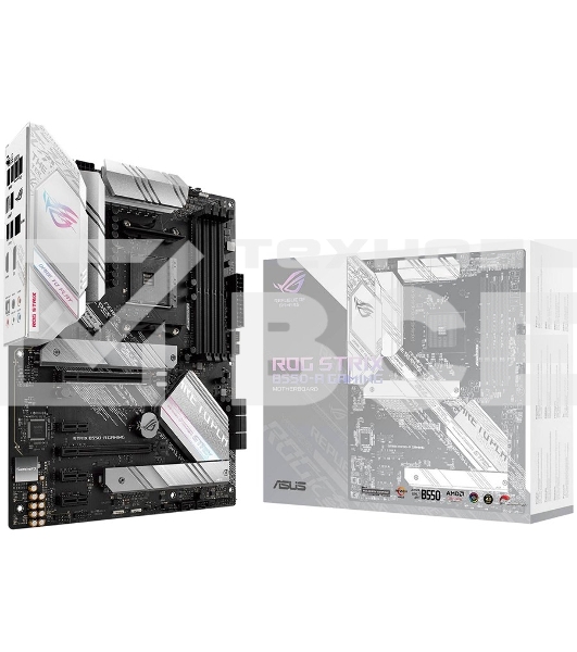 Материнская плата ASUS ROG STRIX B550-A GAMING, AM4, AMD B550, 4xDDR4, 6xSATA, 2xM.2, 1xPCI-E 4.0 x16, 1xPCI-E 3.0 x16, 3xPCI-E x1, 1xHDMI, 1xDP, 1x 2.5Gb LAN, 4xUSB 3.2 Gen 1, 1xUSB 3.2 Gen 2, 1xUSB-C 3.2 Gen 2, 5x3.5 мм, 7.1, ATX