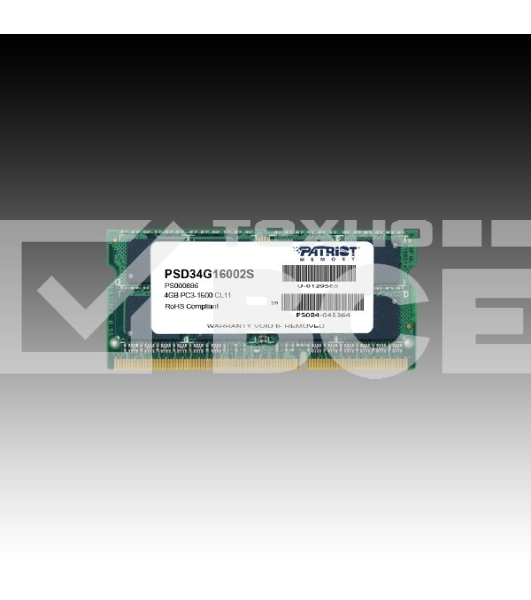 Оперативная память Patriot, DDR3, 4GB (1x4 GB), 1600 MHz, CL11, SO-DIMM