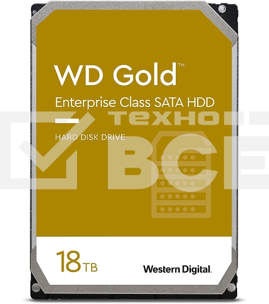 Жесткий диск Western Digital SATA 18TB 7200RPM 6GB/S 512MB GOLD WD181KRYZ