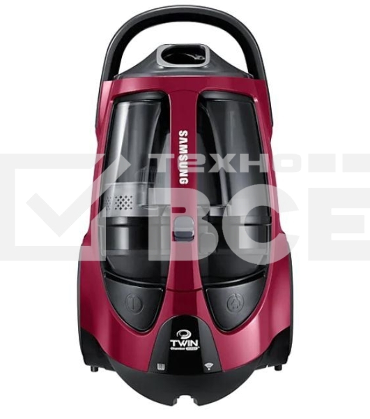 Пылесос Samsung VCC885FH3P красный, 430/2200 Вт, уборка сухая, пылесборник двойная камера 2л