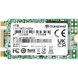 Накопитель SSD 1Tb Transcend 425S, M.2 2242, SATA, 3D TLC [R/W - 550/500 Mb/s]
