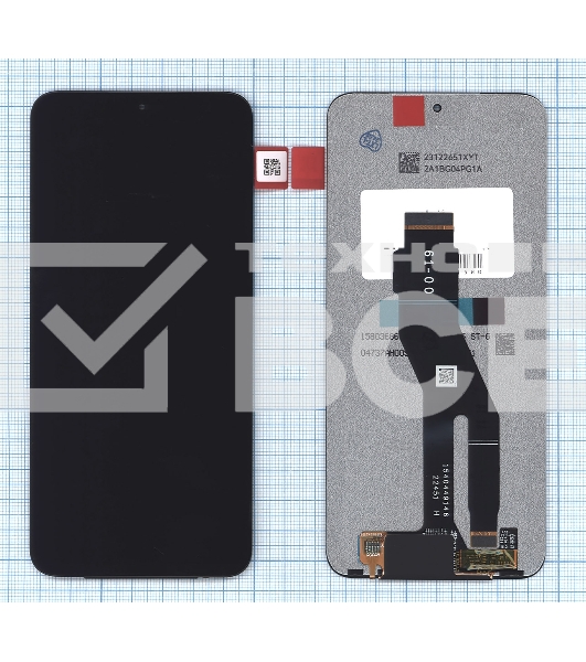 Дисплей (модуль) для Huawei Honor X8A в сборе с тачскрином, черный